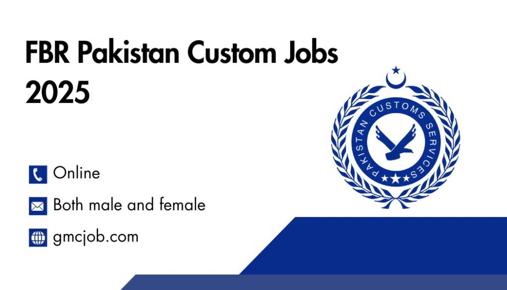 FBR Pakistan Custom Jobs 2025