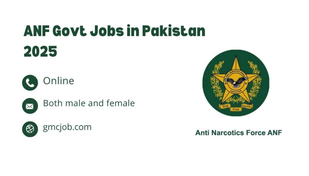 ANF Govt Jobs in Pakistan 2025
